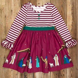 Eleanor Rose 14/16 Garnet Nativity Christmas Holiday